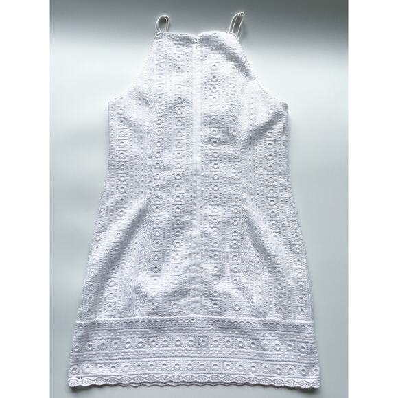 Women's White House Black Market Sleeveless White Lace Dress Size 8 - Picture 6 of 6